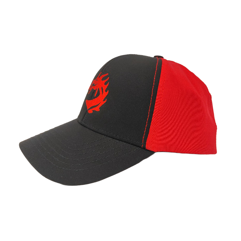 Kšiltovka pro děti black-red s červenou výšivkou draka HC Oceláři Třinec