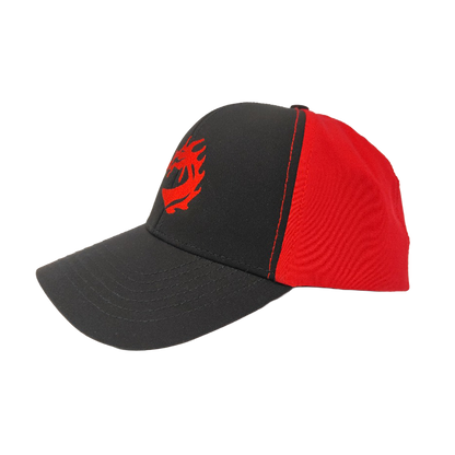 Kšiltovka pro děti black-red s červenou výšivkou draka HC Oceláři Třinec