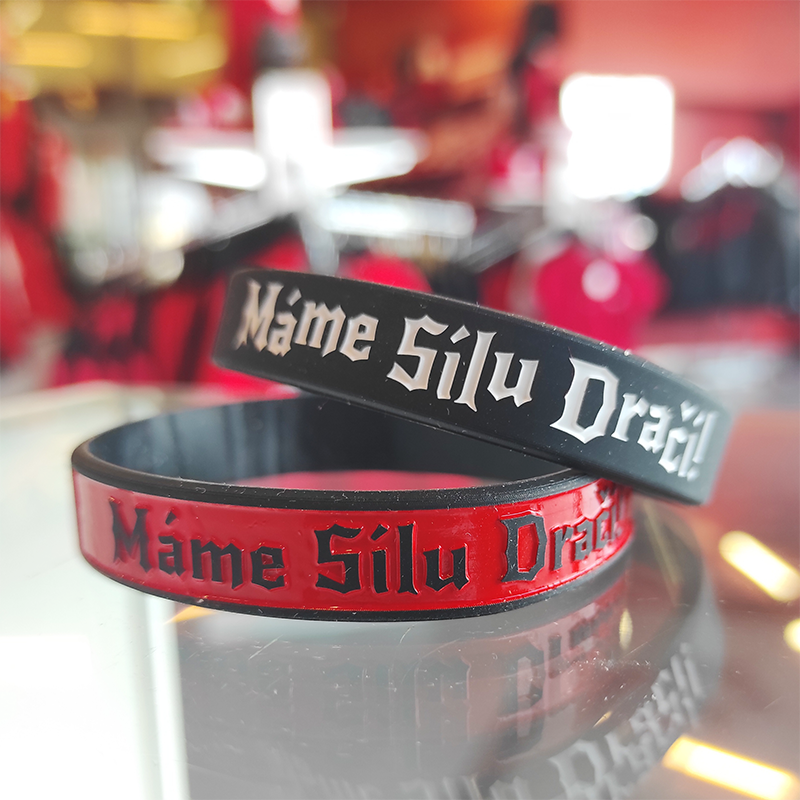 Silikonový náramek pro děti půlený Máme sílu dračí HC Oceláři Třinec