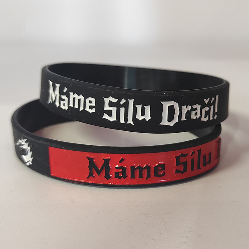 Silikonový náramek pro děti půlený Máme sílu dračí HC Oceláři Třinec