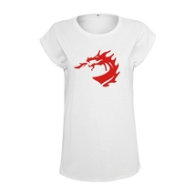 Tričko dámské červený drak Oceláři bílé