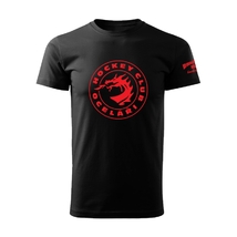 Tričko pánské klasik logo Oceláři - černé s červeným logem